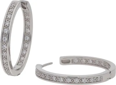 Produktbild von Creolen Silber 925 Zirkonia JL10-06-2456 JuwelmaLux