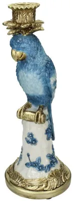 Image de Support-bougie avec un oiseau bleu - Hauteur : 36 cm