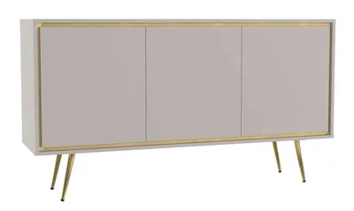 Produktbild von Sideboard TORI K3D TR-01, Wohnzimmer Kommode mit drei Drehtüren, Push to Open [Cashmere]