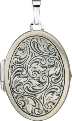 Produktbild von JOBO Medaillon oval für 2 Fotos 925 Sterling Silber matt Anhänger zum Öffnen