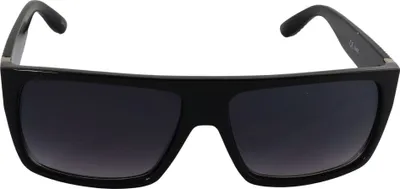 Produktbild von Retro Sonnenbrille - Rectangular striped - schwarz & weiss