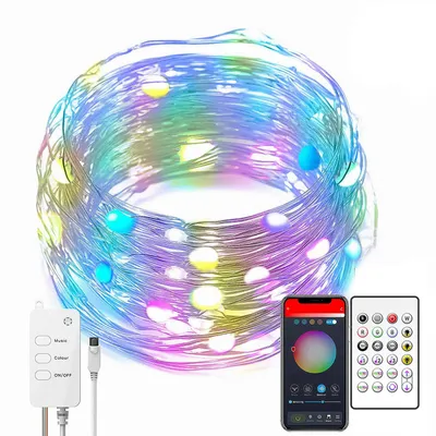 Produktbild von Smart LED Lichterkette RGB Innen 5 Meter WIFI SMART Alexa Google Home TUYA