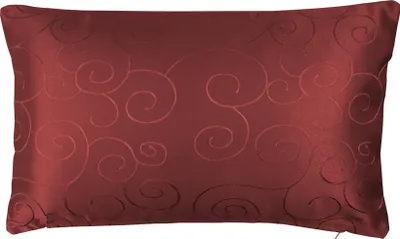 Produktbild von Kissenbezug 30x50 cm bordeaux Damast Circle Deko Kissenhülle mit Reißverschluss