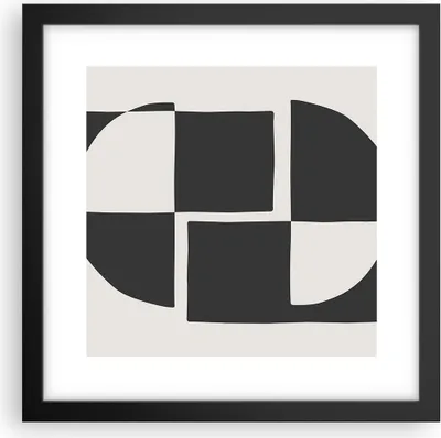 Produktbild von Gerahmtes Poster - Schwarzer Rahmen - Abstraktion Kontrast Figuren - 30x30 cm - Wand Bild - Wanddeko - Wandbilder - Kunstposter - Wandposter - Bilderrahmen - Bilder - Kunstdruck - P2BAC30x30-4495