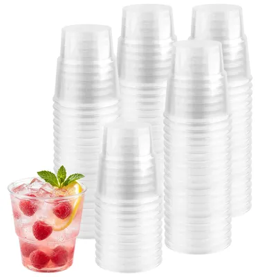120 transparente Plastikbecher 198 ml, wiederverwendbar, für Feste