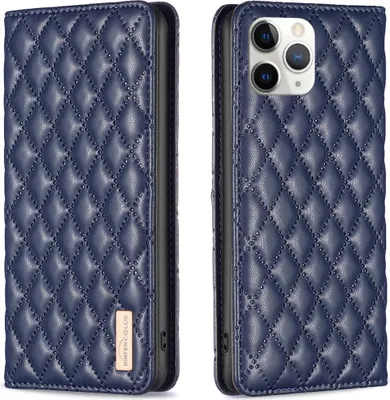 Produktbild von iPhone 11 Pro Max Hülle, Elegant Bookstyle Flip Leder Kartenfächer Schutzhülle mit Ständer für iPhone 11 Pro Max Blau