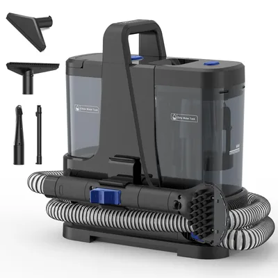 Immagine prodotto di Lubluelu V9: Dispositivo per la pulizia dei tessuti con funzione di lavaggio e aspirazione, dotato di vapore, acqua calda a 60°C, potenza di aspirazione di 16500 Pa e potenza di 1250W. Ideale per la pulizia di divani, auto, tappeti, con funzione di autopulizia