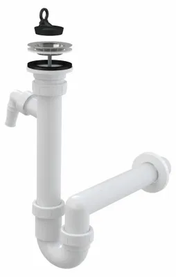 Immagine prodotto di Alcadrain Siphons - Sifone per lavelli, diametro 70 mm, con attacco, plastica A810-DN40