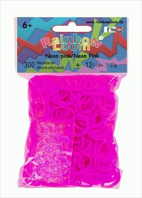 Produktbild von Rainbow Loom / 300 Gummibänder + 12 Clips / Farbe: neon-pink