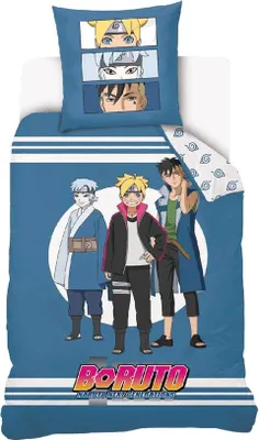 Produktbild von Boruto Bettbezug Blau 140 x 200 cm - Baumwolle