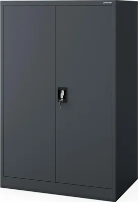 Produktbild von Metall-Büroschrank für Dokumente KEVIN D600 900 x 1400 x 600 mm anthrazit