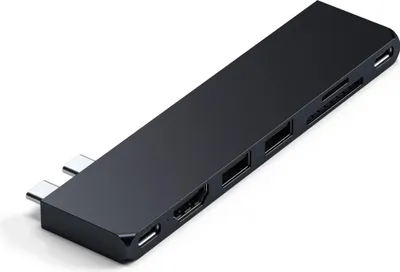 Produktbild von Satechi USB-C Pro Hub Slim Adapter (7 in 2), Mitternacht,