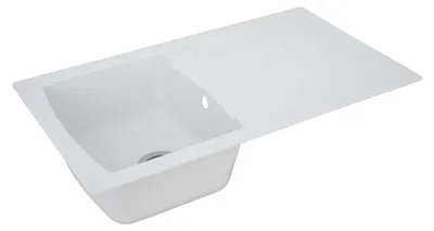 Zdjęcie produktu dla Zlewozmywak do zabudowy Respekta Mineralite Boston 86 cm x 50 cm Biały
