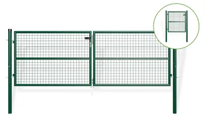 Produktbild von 3 m OLGA-Gittertor H.100 cm + 1 m OLGA-Tor H.100 cm Grün