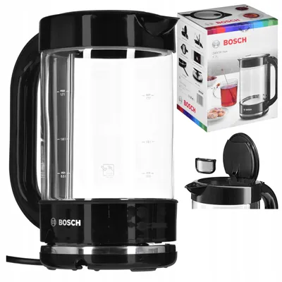 Produktbild von Bosch TWK70B03 Glas Wasserkocher Kabellos Schwarz