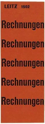 Produktbild von 1502 Inhaltsschild Rechnungen, selbstklebend, 100 Stück, rot, 1 VPE