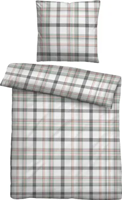 Produktbild von Traumhaft Schlafen Castell Markenbettwäsche 0204283 Baumwoll Seersucker Bettwäsche KARO color: topas/mocca, size: 1x 135x200 cm + 1x 80x80 cm