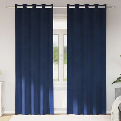 Immagine prodotto di Tende oscuranti 2 pcs Blu Scuro 140 x 245 cm Velluto