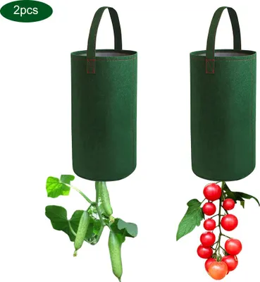 Filz hängende Tomate wachsen Tasche Upside Down Tomate Pflanzer Multifunktion Erdbeere Gemüse Blume Pflanze wachsen Säcke