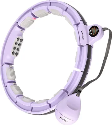 Zdjęcie produktu dla Hula-hoop do masażu HMS HHM13 z obciążnikami, magnesami i licznikiem w kolorze fioletowym