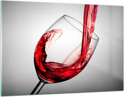Produktbild von Bilder auf glas - Trinken glas wein - 120x80cm - Glasbilder - Wandbilder - Kunstdruck - zum Aufhängen bereit - Wanddekoration aus Glas - Glas Bilder - Wandbild auf Glas - Einteilig - GAA120x80-2258