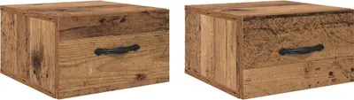 Produktbild von Nachttisch 2 pcs Altholz 35 x 35 x 20 cm Holzwerkstoff