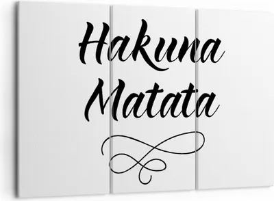 Produktbild von Bild auf Leinwand - Leinwandbild - 3 Teile - Hakuna Mama Maxim - 105x70cm - Wand Bild - Wanddeko - Wandbilder - Leinwanddruck - Bilder - Wanddekoration - Leinwand bilder - Wandbild - CE105x70-4248