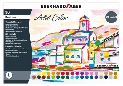 Produktbild von Eberhard Faber Artist Color Oil Pastel, 36 Stück(e), Mehrfarbig, Rund, 1,1 cm, Box