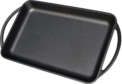 Produktbild von Kitchenbear - Grillplatte aus Gusseisen inkl. Silikonmatte - geeignet für Induktion, Gas, Ceran, Backofen, Grill und offenes Feuer