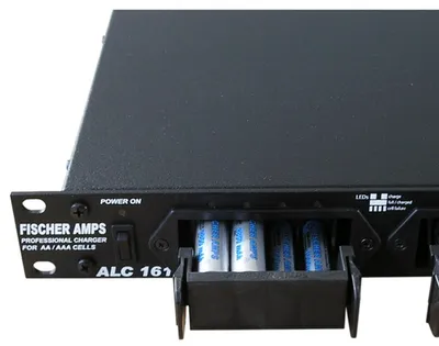 Immagine prodotto di Caricabatterie Fischer Amps - Caricabatterie a 16 slot per batterie AA e AAA ricaricabili