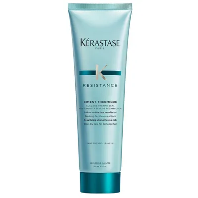 Produktbild von KERASTASE Resistance Resurfacing Strengthening Milk baut oder thermischer Zement für geschädigtes Haar auf, 150 ml