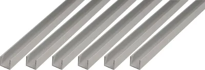 Zdjęcie produktu dla Alberts 498337 Profil U, aluminiowy, anodowany na srebrno, 1000 x 16 x 13 mm, zestaw 6 szt