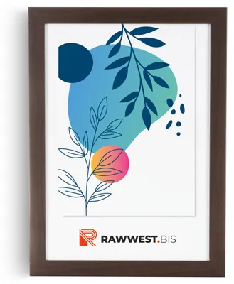 Image de RAWWEST.BIS : Cadre photo en bois, dimensions 61x91,5 cm, avec protection en plexiglas, pour affiches et photos, couleur marron