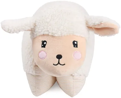 Produktbild von BRUBAKER Kuscheltier-Kissen Schaf - 2 in 1 Plüschtier und Kuschelkissen - 40 x 30 cm Dekokissen, Beige