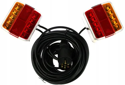 Obrázek produktu pro Magnetická světla na přívěsný vozík s 12m kabelem, 4 funkce, 12V