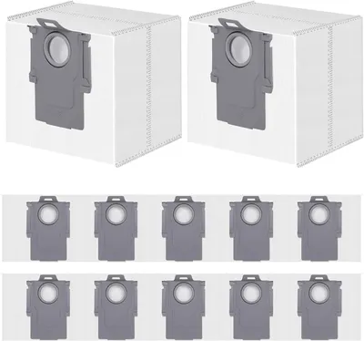 Produktbild von 12 Stück Staubbeutel für Roborock Q10 S5+/X5+, Q7 L5+/M5+, S8+/S8 Pro Ultra/S7 MaxV Ultra/Q7 Max+/Q8 Max+/Q5 Pro+/Q5 Max+ Staubsauger Absaugstation, Ersatzbeutel Zubehör Staubsaugerbeutel Ersatzteile