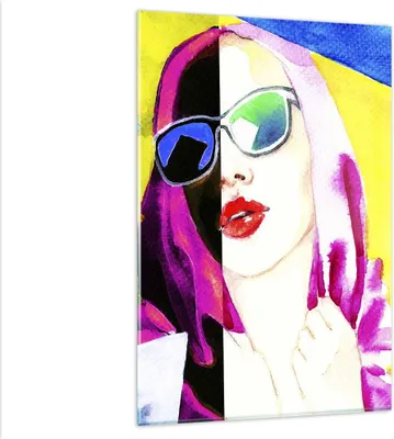 Produktbild von Bilder auf glas - Einteilig - Frau Modell - 80x120cm - Glasbilder - Wandbilder - Bilder - Kunstdruck - zum Aufhängen bereit - Wanddekoration aus Glas - Glas Bilder - Wandbild auf Glas - GPA80x120-3958