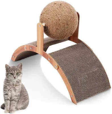 Produktbild von Krabplank für Katzen, 55x23cm, Katzenkrabmeubel aus hochwertigem Karton, Naturkrabplanken für Katzen