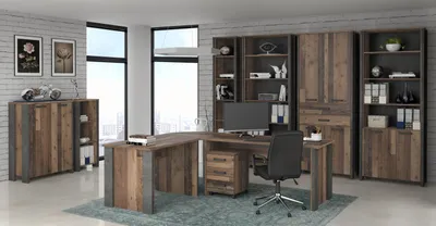 Produktbild von Büro-Set Büroprogramm Komplettbüro Arbeitszimmer Bürokombi "Celon I" (10-teilig)