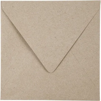 Produktbild von Creativ Company Recycling-Umschlag, Umschlaggröße 16x16 cm, 120 gr, natur, 50 Stück 1 Karton