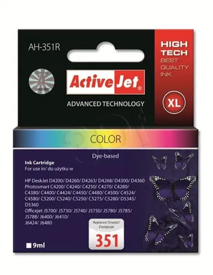 Produktbild von Tusz Activejet AH-351R (zamiennik HP 351 CB337EE; Premium; 9 ml; kolor)