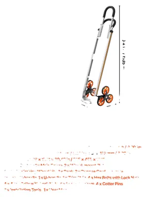 Produktbild von Treppe Steigen Wagen, Aluminiumlegierung Konstruktion, 150 kg Tragfähigkeit, 330lbs
