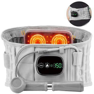 Produktbild von Massagegürtel mit Rotlichtheizung und Massage, Rückenentlastung,  3 Modi, 3 Intensitätsstufen, 3 Temperaturstufen, 5000mAh, 120*19.5cm