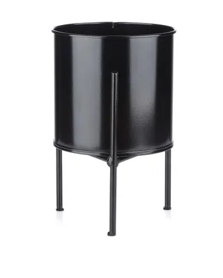 Obrázok produktu pre Stojan na kvety s vložkou 24 cm čierny LOFT