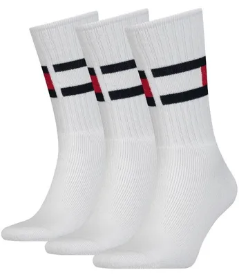Zdjęcie produktu dla SKARPETY MĘSKIE TOMMY HILFIGER 100002978 BIAŁE 3 PACK - Socks: 35-38 3PAK