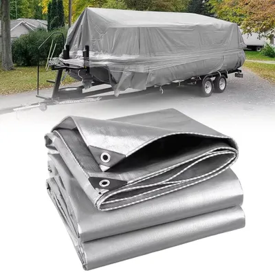 Productafbeelding van PVC-afdekkleed - Duurzaam beschermingszeil - 650 g/m² - Met oogjes - UV-bestendig - Scheurbestendig - Geschikt voor tuin, vrachtwagen, zwembad en kamperen