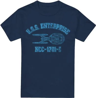 Image de Star Trek - T-shirt "Enterprise E Athletic" pour homme TV5551 (M) (Bleu marine)