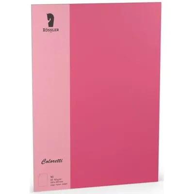 Image de Rössler Papier 220726554 Coloretti Papier à lettres - A4, 165g, 10 feuilles, rose