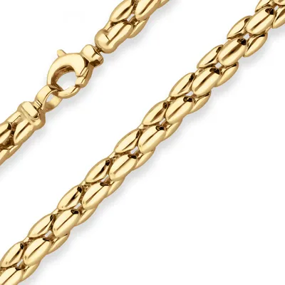Produktbild von 6mm Armband Fantasiekette Goldarmband Armschmuck aus 585 Gold Gelbgold 20cm