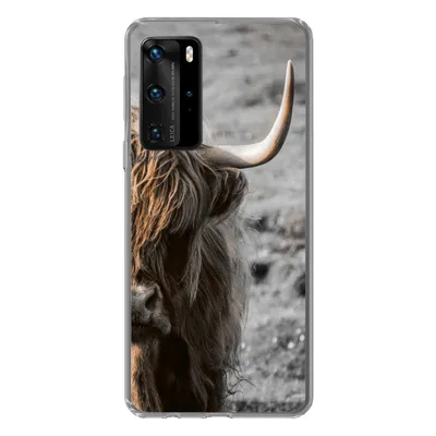 Produktbild von MuchoWow® Handyhülle Schutzhülle Hülle für Huawei P40 Pro Schottische Highlander - Kühe - Natur Silikon Softcase Handy Hülle - Schutz